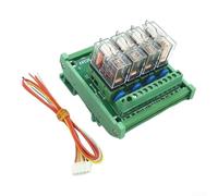 Modulo relè a 4 canali montabile su guida DIN DC24V DC12V che supporta circuiti di controllo industriali fino a 16A (DC12V)
