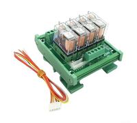 Modulo relè a 4 canali montabile su guida DIN DC24V DC12V che supporta circuiti di controllo industriali fino a 16A (DC24V)