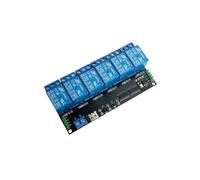 Modulo Relè a 6 Canali con Porta Seriale TTL, Scheda di Controllo, Modalità Autobloccante/Interbloccante/Jog, Controllo Tramite Chiave, Alimentazione a 5 V, Relè