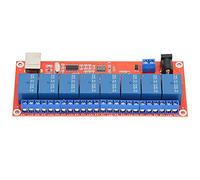 Modulo relè a 8 canali, 5 V, 12 V, 24 V, modulo relè fai te con porte seriali su USB, modulo professionale di relè PCB per il controllo di interruttori di controllo industriali (24 V)