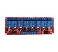 Modulo relè a 8 canali con isolamento dell'accoppiatore ottico, trigger di livello alto e basso, carico 10A, alimentazione 5V/12V/24V, per automazione PLC, controllo IoT, sviluppo di circuiti