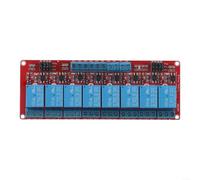 Modulo relè a 8 canali con isolamento optoaccoppiatore, trigger a livello alto e basso, corrente di carico 10 A, circuito stampato FR-4 per automazione PLC, controllo IoT, 5 V, 12 V, 24 V (24 V)