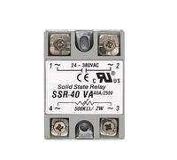 Modulo relè a stato solido da 2 pezzi 3-32 V SSR-10 VA SSR-25 VA SSR-40 VA 10 A 25 A 40 A Regolatore relè Uscita 24-380 V CA(SSR-40VA)