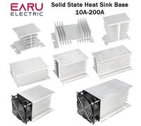 Modulo relè a stato solido monofase e trifase EARU 10A-200A, dissipatore di calore SSR DA AA DD, alette in alluminio, ventola, montaggio su guida DIN