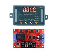 Modulo relè a tempo di ritardo con 1 canale e 32 modalità, accoppiatore ottico isolato, DC 5V, 12V, 24V, ciclo di impulsi programmabile(24V With Case)
