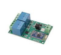 Modulo relè Bluetooth a 2 canali con alimentazione DC 5V - Microcontroller a 8 bit e modulo slave SPP C Bluetooth 2.1 - Controllo interruttore remoto con indicatori LED - Portata (DC5V)