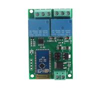Modulo relè Bluetooth a 2 canali con alimentazione DC 5V - Microcontroller a 8 bit e modulo slave SPP C Bluetooth 2.1 - Controllo interruttore remoto con indicatori LED - Portata (CC 12 V)