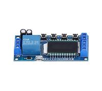 Modulo Relè con Display LCD, Ritardo Ciclico Regolabile 0,01s - 9999min, Timer Elettronico Programmabile - Funzione Sleep Automatica, Protezione Inversione, Adatto per Controllo