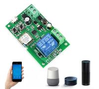Modulo relè con interruttore intelligente wireless, 5 V, 32 V, per EWELINK con modalità di accensione e blocco automatico, supporta il controllo di gruppo indipendente e i comandi vocali (5 V/7-32 V