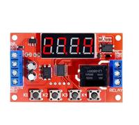 Modulo relè con ritardo temporale regolabile 5-24V DC 10A Interruttore temporizzato digitale for controllo industriale della luce a LED della pompa a motore(12V With Case)