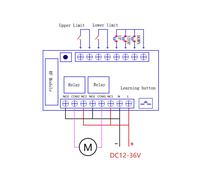Modulo Relè di Controllo Remoto RF Wireless Universale A 2 Canali da 12V-36V per Motori di Porte Elettriche Anteriori e Posteriori.