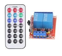 Modulo relè Interruttore Telecomando a Infrarossi 3 modalità di Funzionamento Relè Telecomando Trigger Bidirezionale Alto Basso 2 Canali per Case, Fattorie (5V)