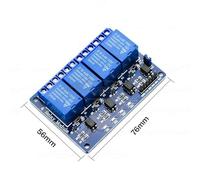Modulo relè Jqc-3ff-sz a 1/2/4/6/8 vie 5V12V24V con scheda di sviluppo for trigger di basso livello con isolamento optoaccoppiatore(4 Way,24V)