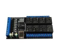 Modulo relè PLC 12V 24V di livello industriale interruttore di comando AT porta di estensione PC USB IO modulo relè IOT scheda porta seriale UART fai da te(DC 24V)