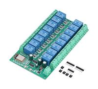 Modulo Relè Scheda di Sviluppo del Telecomando WiFi a 16 Canali DC 24V per lo Sviluppo Secondario ESP8266 Apprendimento del Controllo Wireless della Casa Intelligente