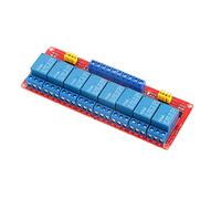Modulo Relè, Scheda Modulo Relè a 8 Canali con Accoppiatore Ottico con Trigger Alto e Basso, 5 V/12 V/24 V Opzionale, 5,6 X 2 X 0,7 Pollici(12V)