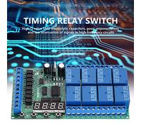 Modulo Relè Temporizzato 12V 8 Canali con Display LED per Automazione Industriale e Controllo Processi