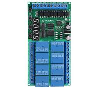 Modulo Relè Temporizzato 12V 8 Canali con Display LED per Automazione Industriale e Controllo Processi