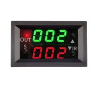 Modulo relè temporizzato a doppio display LED DC 20A, relè temporizzato digitale a 12 V, interruttore di controllo del tempo di ciclo di ritardo di temporizzazione(Black)