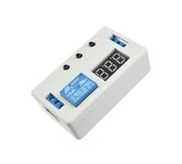 Modulo relè temporizzato DC 12V 24V con display a LED e 3 pulsanti, interruttore di controllo del timer a ciclo regolabile con 3 tubi digitali e custodia(12V with case)