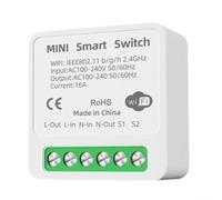 Modulo relè WiFi per mini interruttore intelligente 16A per luce e ventilatore, timer di controllo a 2 vie con telecomando vocale e app, automazione interruttore fai da te per Alexa e per Smart Life