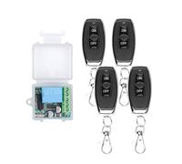Modulo Ricevitore Relè Interruttore Telecomando Wireless RF DC 12V 1CH For Serratura Elettromagnetica Porta LED Smart Home(4Remote 1Receiver)