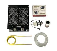 Modulo riscaldatore a induzione ZVS da 5000 W Riscaldamento a ad alta frequenza Scheda PCB Metallo fuso + Bobina + Pompa Riscaldamento Rapido(With 70ml Crucible)
