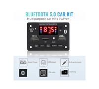 Modulo Scheda di Decodifica MP3 5V-12V BLE5.0 Lettore MP3 USB Wireless per Auto Slot per Scheda TF USB FM con Microfono Vivavoce Bianco