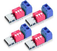 Modulo Scheda Trigger USB-C PD PD/QC Decoy, Ricarica Rapida USB Type-C A Caricabatterie Ad Alta Velocità da 12 V, Erogazione di Potenza (4 Pezzi)
