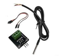 Modulo sensore di temperatura, sonda digitale programmabile da 3 V-5,5 V, adattatore terminale di linea, risoluzione 9-12 bit, intervallo da -55 a 125 C, per test del serbatoio del suolo