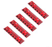 Modulo sensore di tracciamento della linea a 8 canali, rilevamento di ostacoli a infrarossi 3,3 V-5 V per progetti di navigazione e automazione robot, PCB rosso (confezione da 5)
