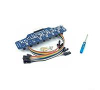 Modulo sensore di tracciamento della linea digitale a 7 vie con rilevamento fotoelettrico per auto robot 5V sensibilità regolabile PCB blu