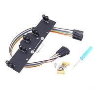 Modulo sensore di tracciamento linea, digitale a 5 canali per rilevamento in scala di grigi, sensibilità regolabile, 5 V DC, indicatori LED, gamma 10-50 mm per auto robot