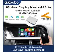 Modulo senza fili di Carplay Android Auto per 2009-2015 Audi A4 B8 A5 Q5 con MMI 3G, interfaccia AirPlay Mirror Link Bluetooth supporto fotocamera lettore multimediale