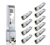Modulo SFP+ RJ45 da 10 GB, ricetrasmettitore Ethernet SFP+ in rame 10Gbase-T per Cisco SFP-10G-T-S, Meraki, MikroTik, Ubiquiti, Unifi, Netgear, QNAP, D-Link e altri, Cat6a/Cat7, 30 m, confezione da 10