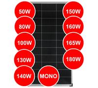 Modulo Solare Pannello Cella 50 80 100 130 140 150 160 165 180 Watt