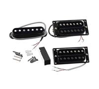 Modulo sonoro nero a 7 corde con schermatura elettromagnetica e design ergonomico, adatto per pickup Humbucker da palco