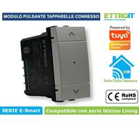 MODULO PTAPPARELLE CONNESSO WIFI APP TUYA 1P 240V SILVER COMPATIBILE LIVING
