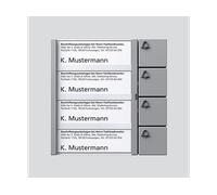 MODULO TASTI SIEDLE BTM 650-04 SM - 4 separati, 4 tasche etichette, IP54