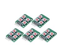 Modulo tastiera array Set 5pcs - 4 tastie di tastiera, componenti elettronici durevoli, installazione facile con fori di montaggio, ideale per la modifica delle auto e il