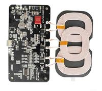 Modulo trasmettitore di ricarica wireless per misuratori e rilevatori di prova, ingresso 12 V/24 V, scheda PCB a 3 bobine, trasferimento di potenza wireless veloce, protezione da surriscaldamento e
