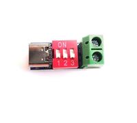 Modulo trigger USB C PD 5-20 V Decoy tester voltmetro, ricarica rapida, alimentazione 100 W per power bank, nero (1 pezzo)