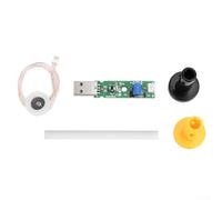 Modulo umidificatore USB 5 V, kit fai da te, driver atomizzatore a livello di micron 108 kHz, PCB con 3 modalità, spegnimento automatico intelligente 4/12 ore, per diffusore di aromaterapia (giallo)