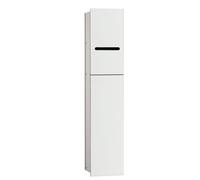 Emco asis modulo 2.0 modulo WC - modello da incasso, portacarta, 1 porta con fessura, cerniera porta a destra, Colorazione: alluminio/optiwhite