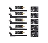 Modulo Wireless NRF24L01+P LNA con Antenna A Lunga Distanza di 1100 Metri con Adattatore per Modulo Wireless NRF24L01, Set da 5