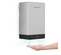 Modundry Asciugamani Elettrico ad Aria 7 Secondi per Asciugare, Asciuga Mani Automatico ad Alta velocità a Parete, Commerciale Bagno e Servizi igienici Ufficio ABS 1000W, Argento