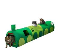 MODUSKYE Tunnel interattivo per gatti in feltro, pieghevole, con tiragraffi integrato, per interni attivi, sicuro nascondiglio per animali domestici di piccola e media taglia (rotondo)