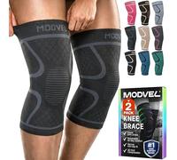 MODVEL Ginocchiera, 2 Tutore a Compressione per uomo e donna, Tutore per il fascia ginocchio per sportiva, palestra, ginocchiere Ortopedica supporto per recupero lesioni Menisco, Sollievo Dolori (L)