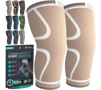 MODVEL Ginocchiera, 2 Tutore a Compressione per uomo e donna, Tutore per il fascia ginocchio per sportiva, palestra, ginocchiere Ortopedica supporto per recupero lesioni Menisco, Sollievo Dolori (L)