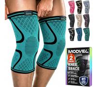 MODVEL Ginocchiera, 2 Tutore a Compressione per Uomo e Donna, Tutore per il Fascia Ginocchio per Sportiva, Palestra, Ginocchiere Ortopedica Supporto per Recupero Lesioni Menisco, Sollievo Dolori (L)